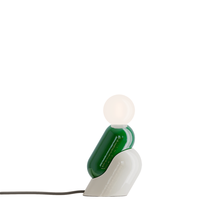 Ferroluce :: Lampa stołowa Tata wys. 22,2 cm zielono-kremowa