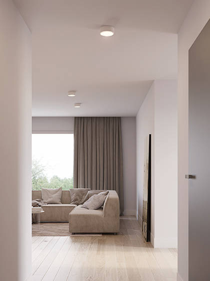 Aqform :: Exposed luminaire Only round 6 LED 230V white dim. 14 cm