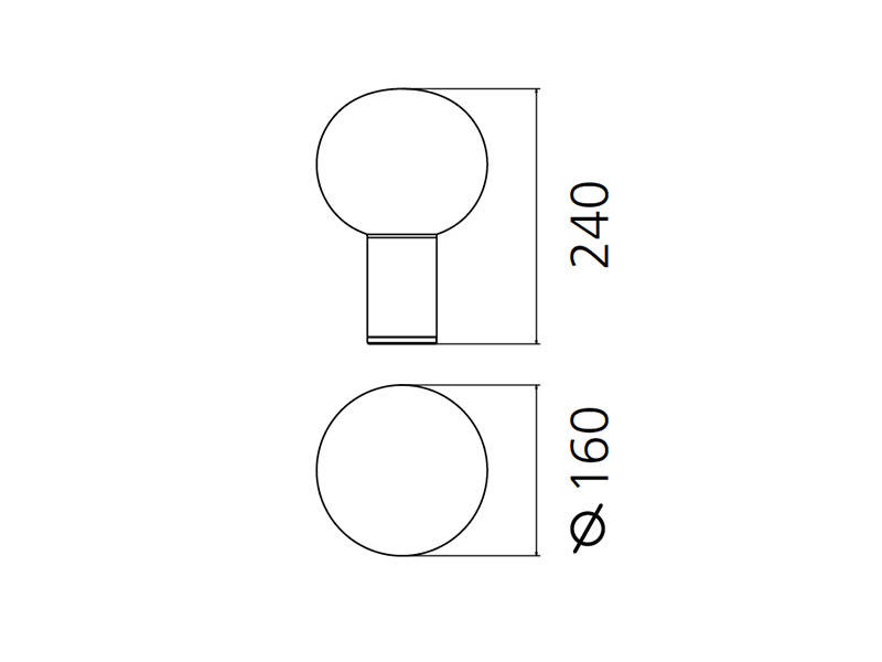 Artemide :: Lampa stołowa Laguna brązowo-biała wys. 24 cm