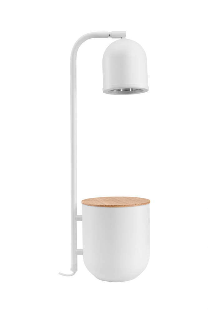 Kaspa :: Botanica Holz Tischlampe Weiß