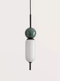 Aromen :: Anet Lampe schwarz mit grünem Marmor