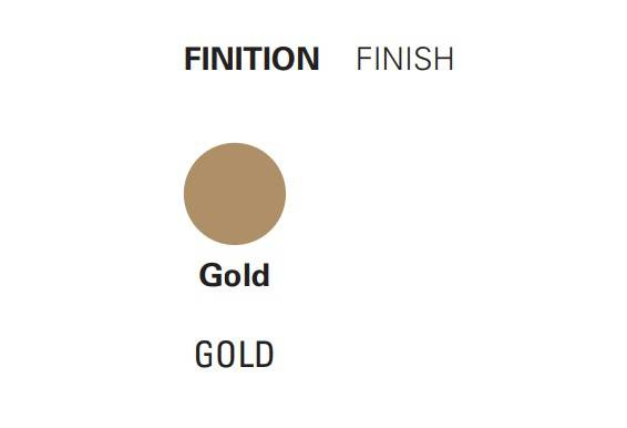 DCW:: Poudrier gold wall lamp/sconce, height 19.5 cm