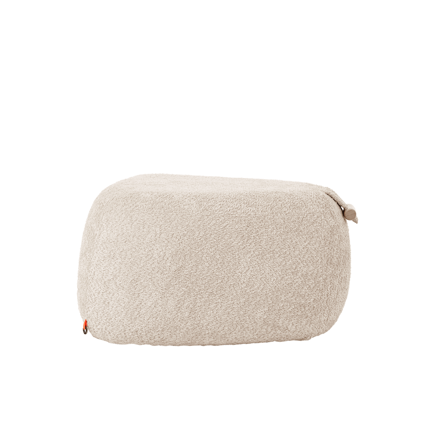 Mobitec :: Thalia upholstered pouf, gray, height 42 cm, with wooden handle