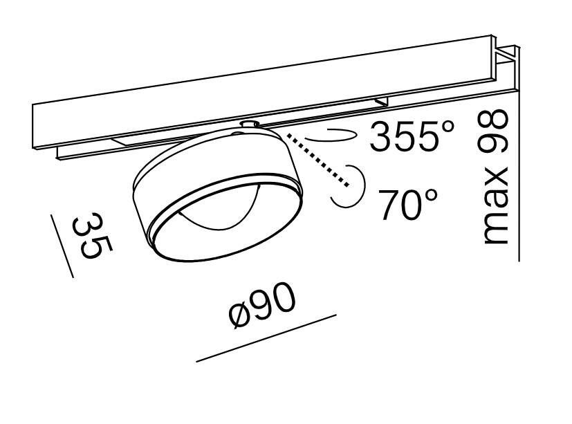 Aqform :: Qrled next Strahler, Durchmesser 9 cm, schwarz