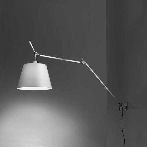 Artemide :: Wandlampe aus Aluminium Tolomeo Mega Mit einem Ein/Aus Schalter 36 cm Durchmesser grau