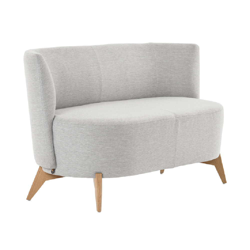 Mobitec :: Bolero R05 2-seater upholstered sofa, width 130 cm, gray, on wooden legs