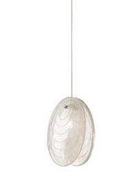Bomma :: Lampa wisząca Mussels alabastrowo-antracytowa 14,6cm