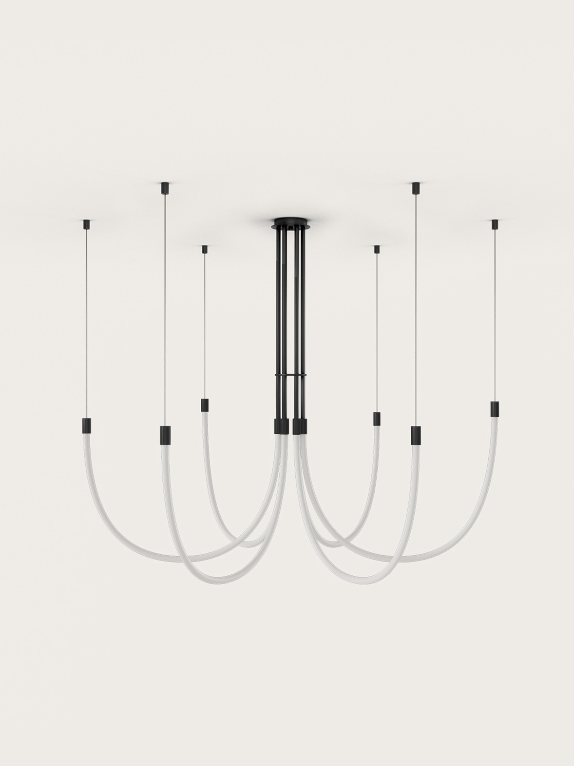Aromas :: Cram 6 Chandelier Black and White