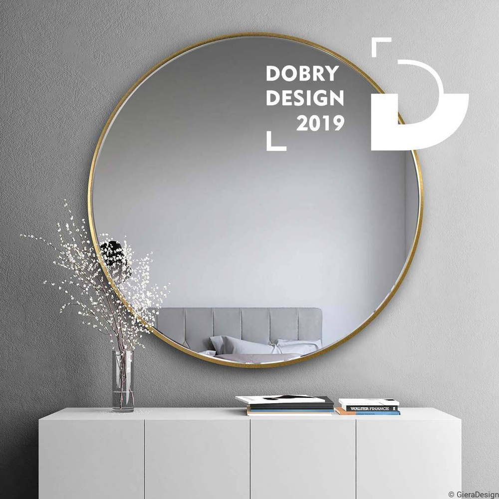 GieraDesign :: Spiegel Scandi Slim runden zum Badezimmer Durchmesser 50 golden