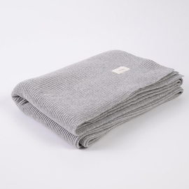 Moyha:: Pled z wełną klasyczny Premium szary 130x220 cm