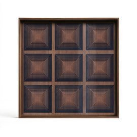 Ethnicraft :: Tablett aus Holz Ink Square Quadrat Größe L marine