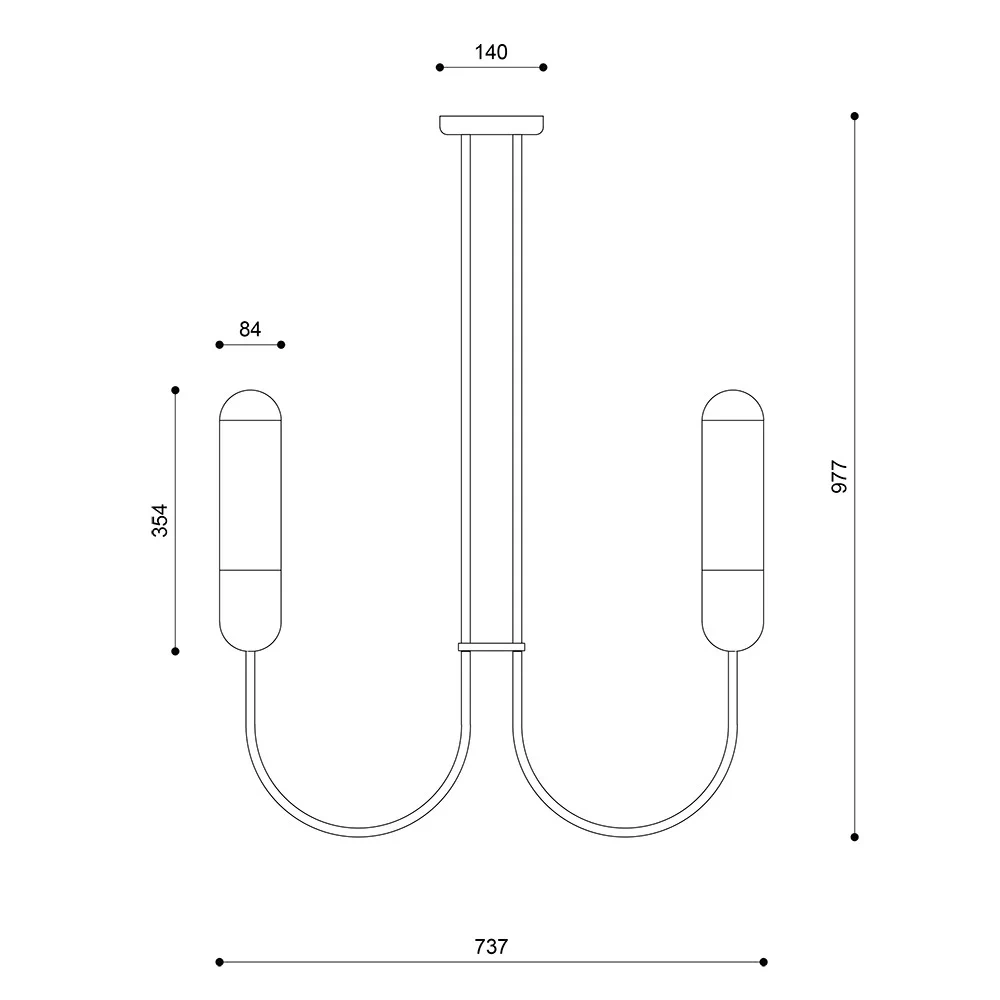 Ummo :: Funsui B S hanging lamp white width 73.7 cm