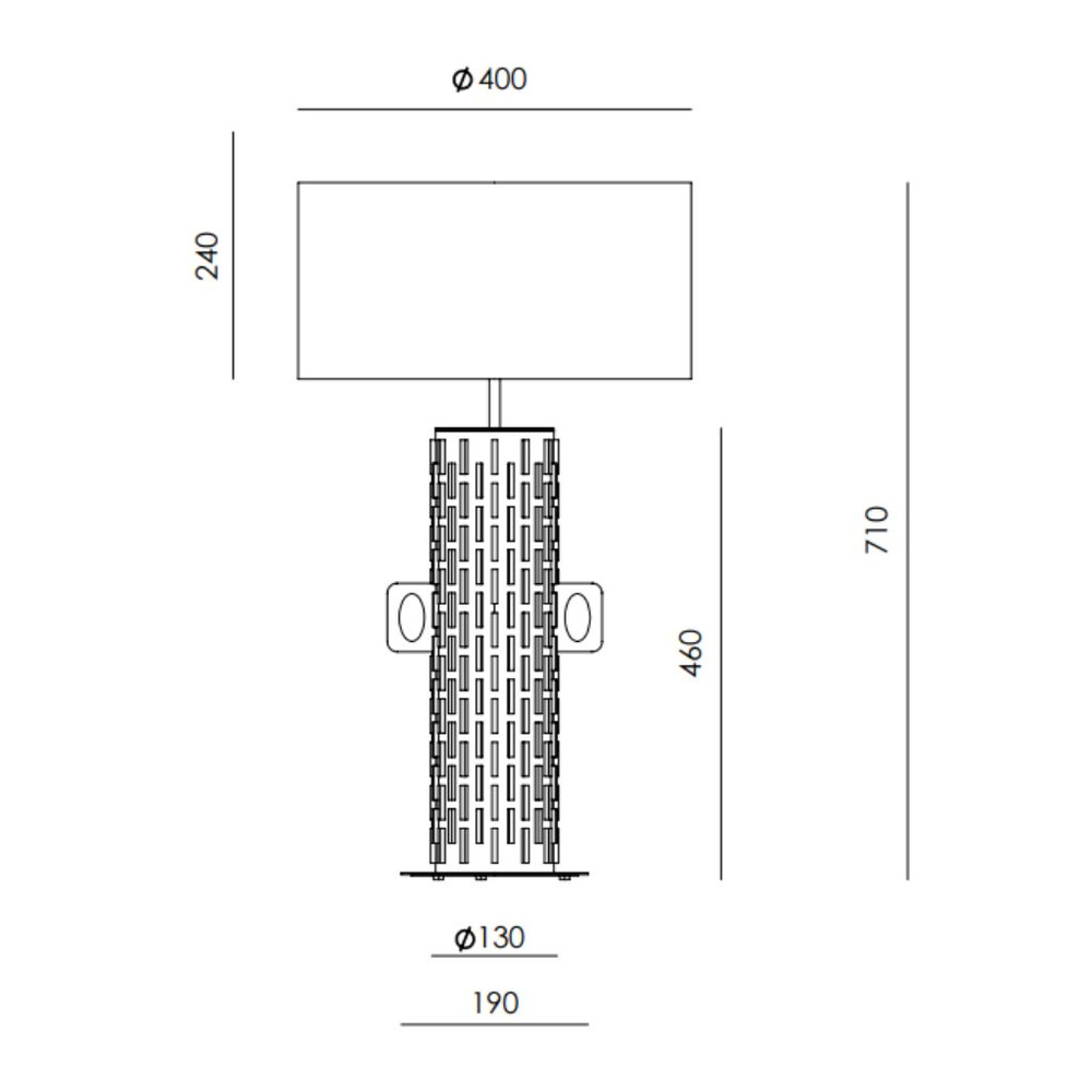 Aromas :: Lampa stołowa Yut wys. 71 cm
