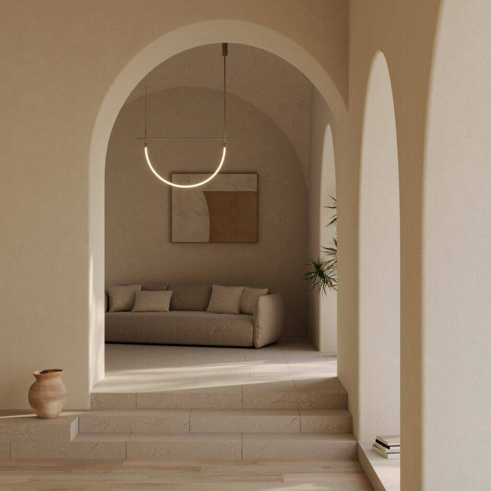 Aromas :: Cram single pendant lamp, width 110 cm, black and white