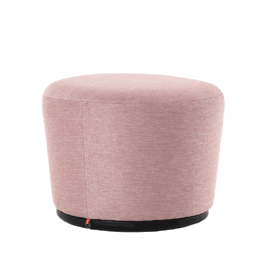 Mobitec :: Puf tapicerowany Bolero różowy z drewnianą podstawą śr. 59 cm