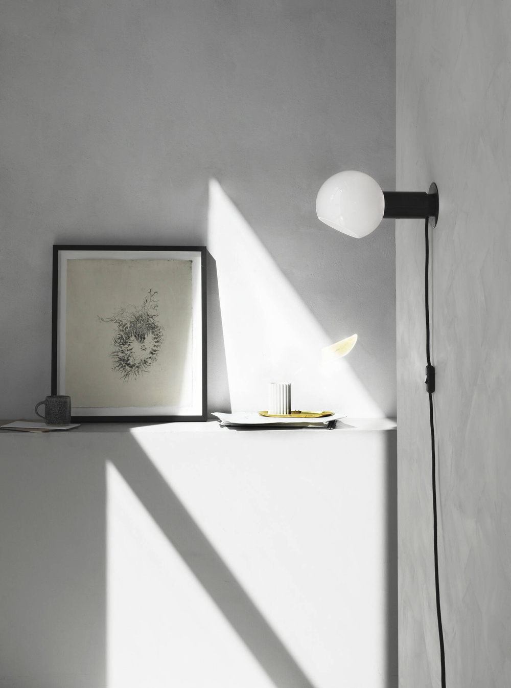 Anour :: Lampa ścienna / kinkiet Donya Sphere Wall śr. 15 cm czarna stalowa