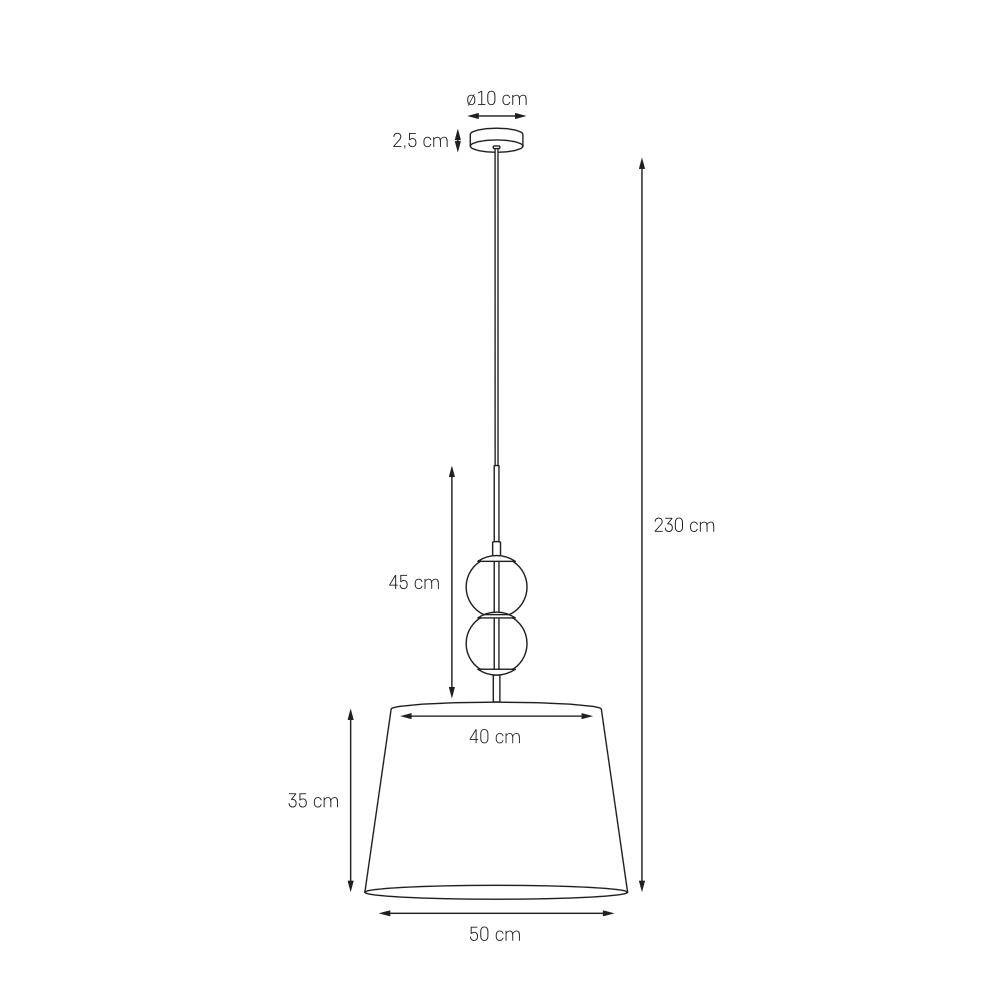 Kaspa :: Lampa wisząca Coco złota śr. 50 cm rozm. L