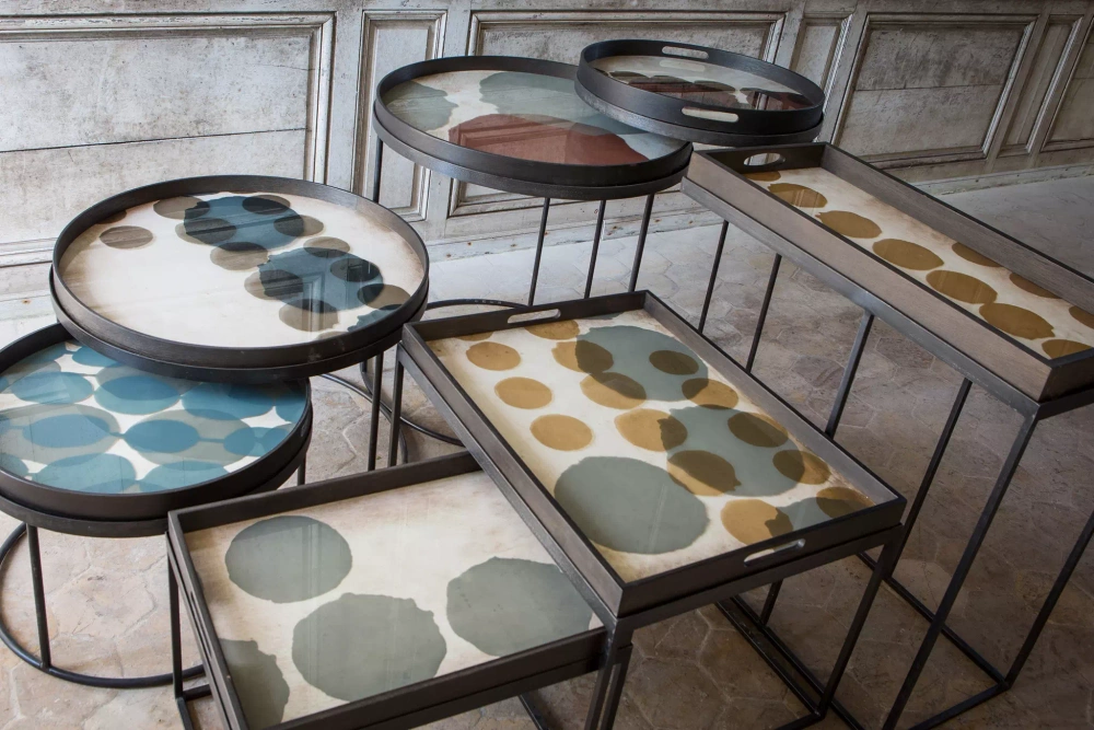 Ethnicraft :: Taca dekoracyjna Slate Layered okrągła rozm. L śr. 61 cm