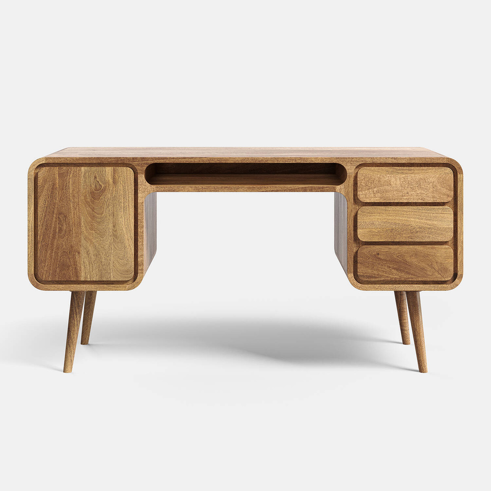 TABLE4U :: Julian wooden desk, width 150 cm, caramel color