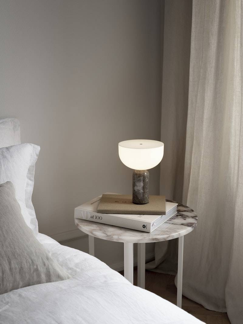 New Works :: Kizu table lamp, portable, marble base, brown, height 24 cm