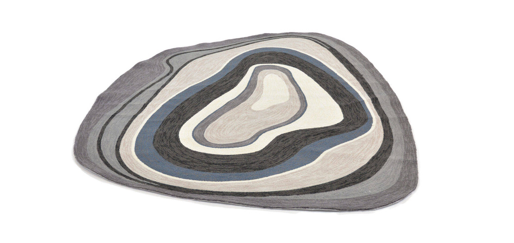 Brink & Campman :: Aura outdoor rug 160x230 cm gray irregular shape