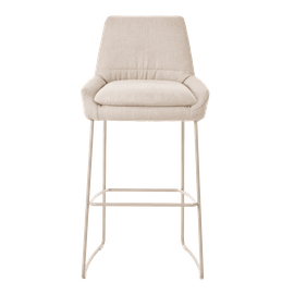 Mobitec :: Saga C13 upholstered bar stool / stool, height 114 cm, gray, metal legs