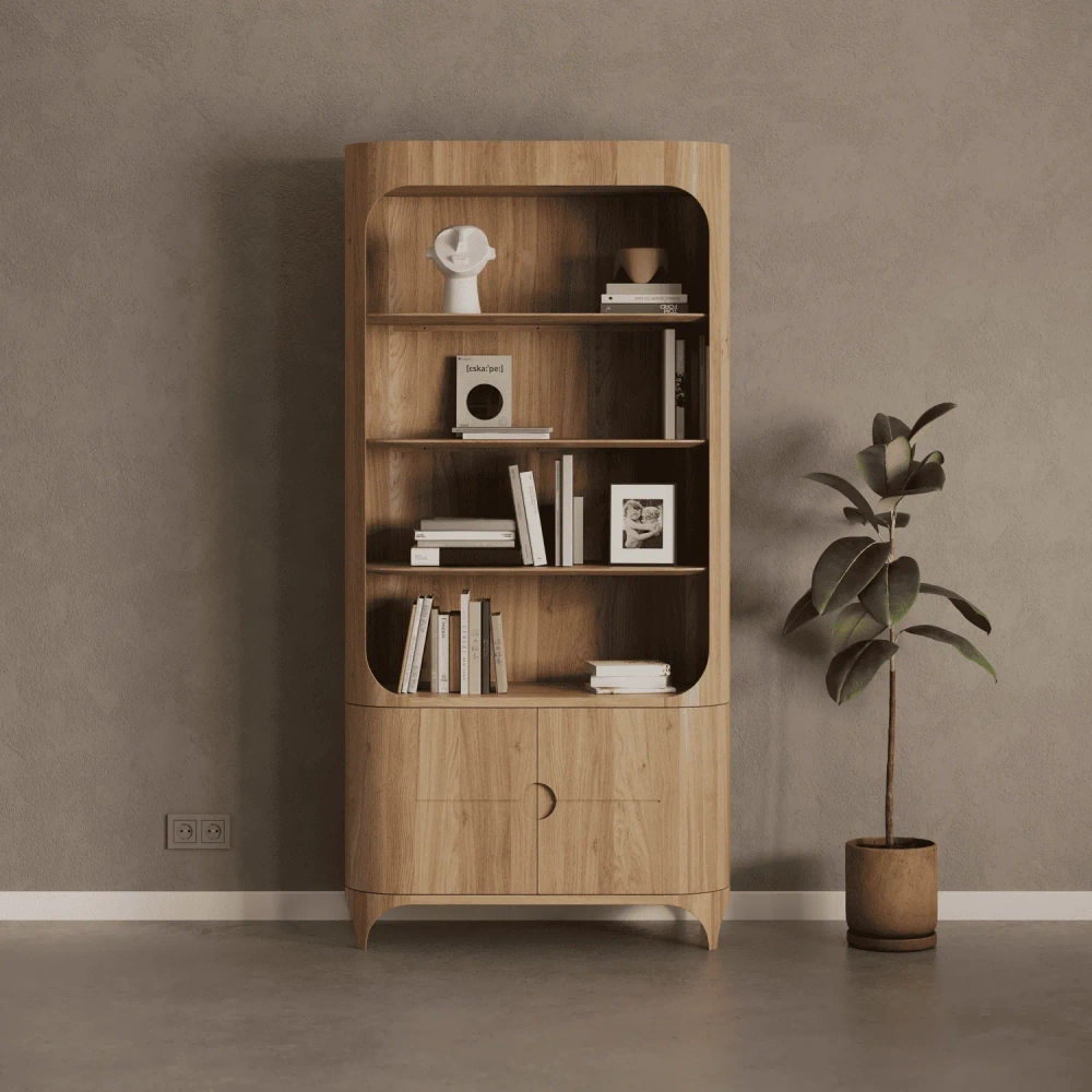 TABLE4U ::  Drewniany regał Antonio 90x40x185  - natural oak