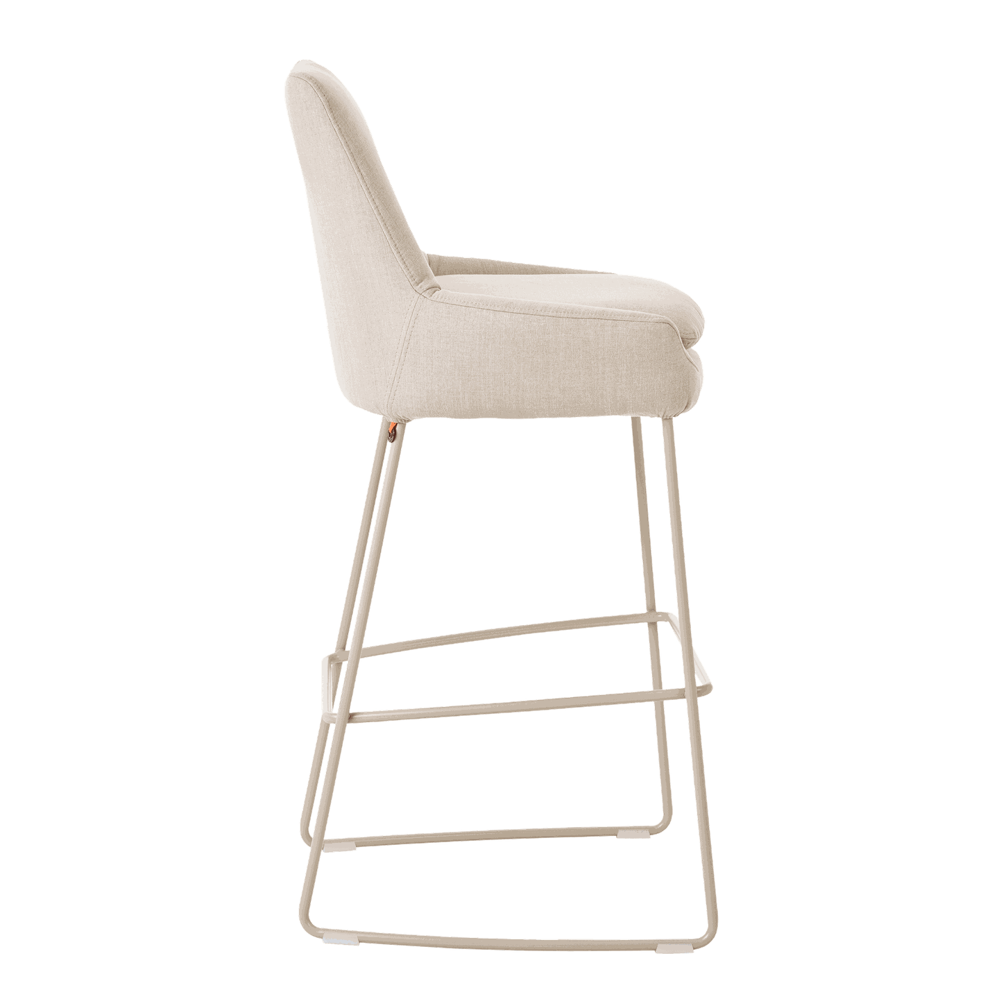 Mobitec :: Saga C13 upholstered bar stool / stool, height 114 cm, gray, metal legs