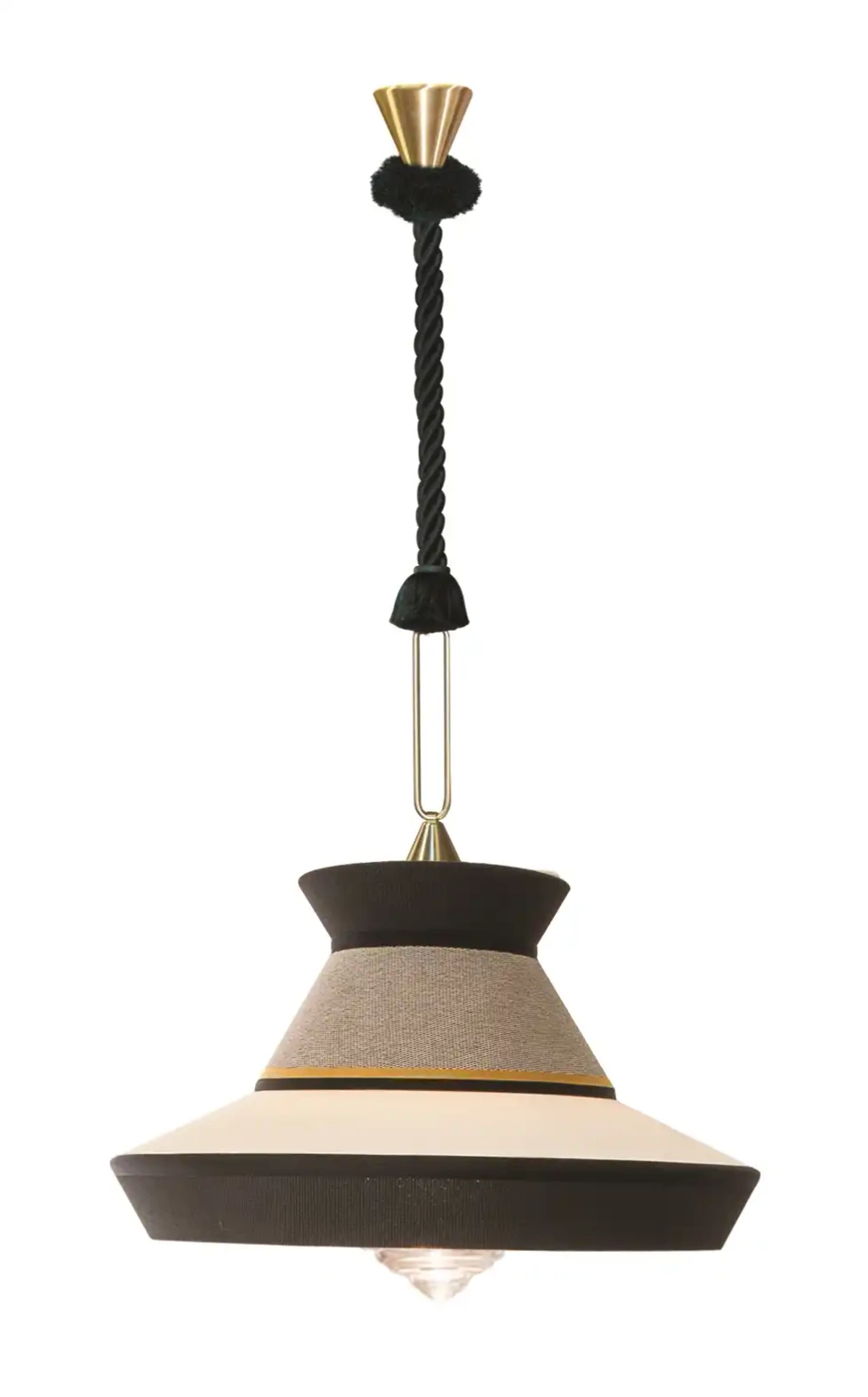 Contardi :: Hanging outdoor lamp Calypso So Guadaloupe brown dia. 70 cm