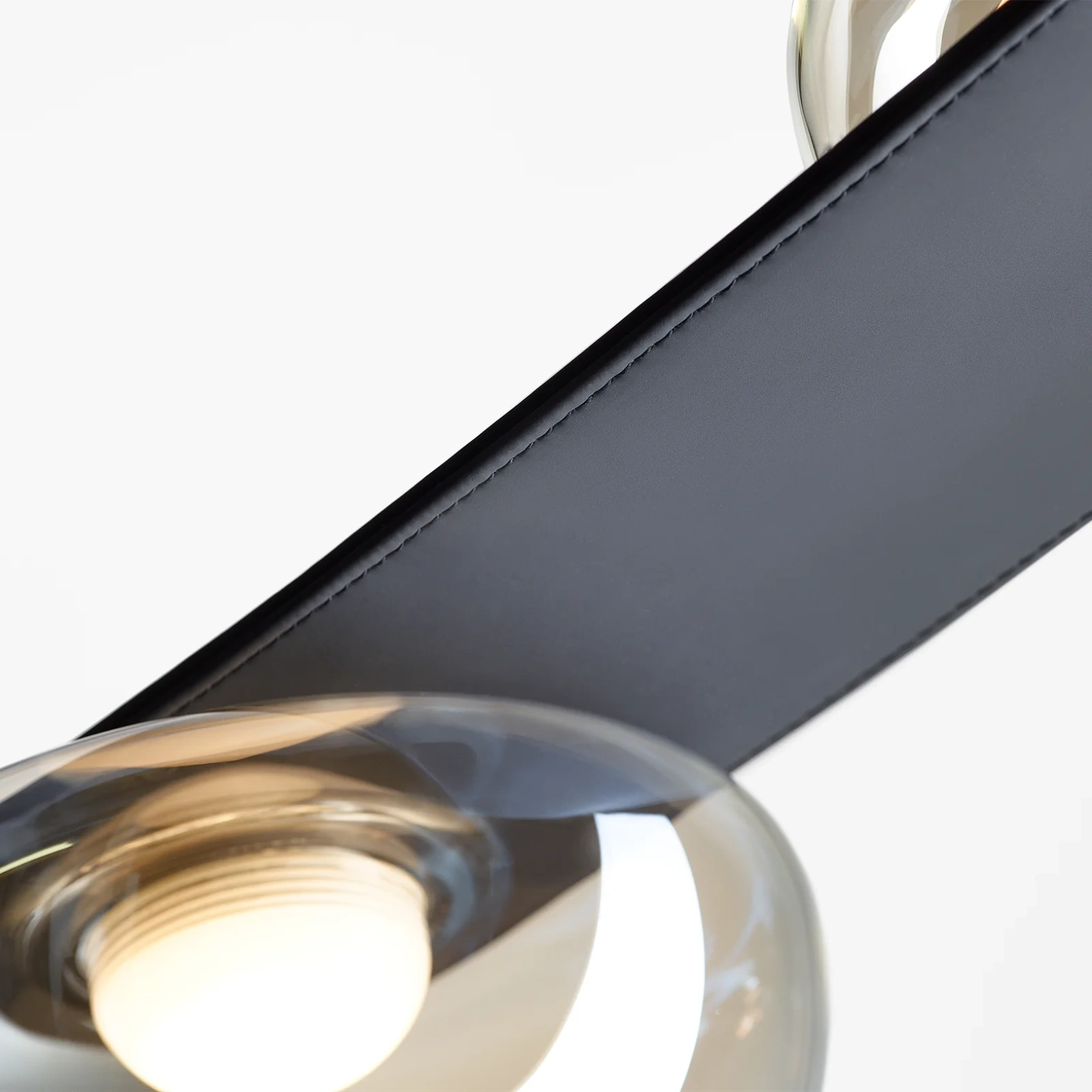 Bomma :: Dew Drops floor lamp, height 162.4 cm, black vegan leather