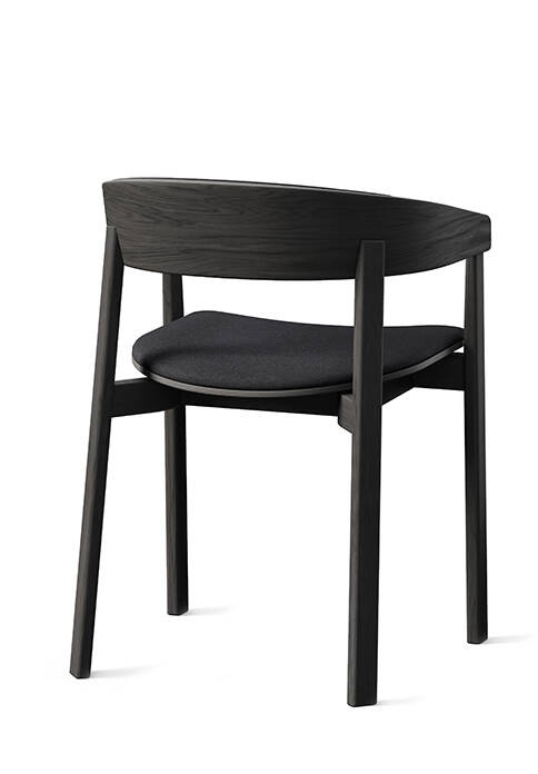Fameg ::Nord upholstered chair with armrests, width 54 cm, black