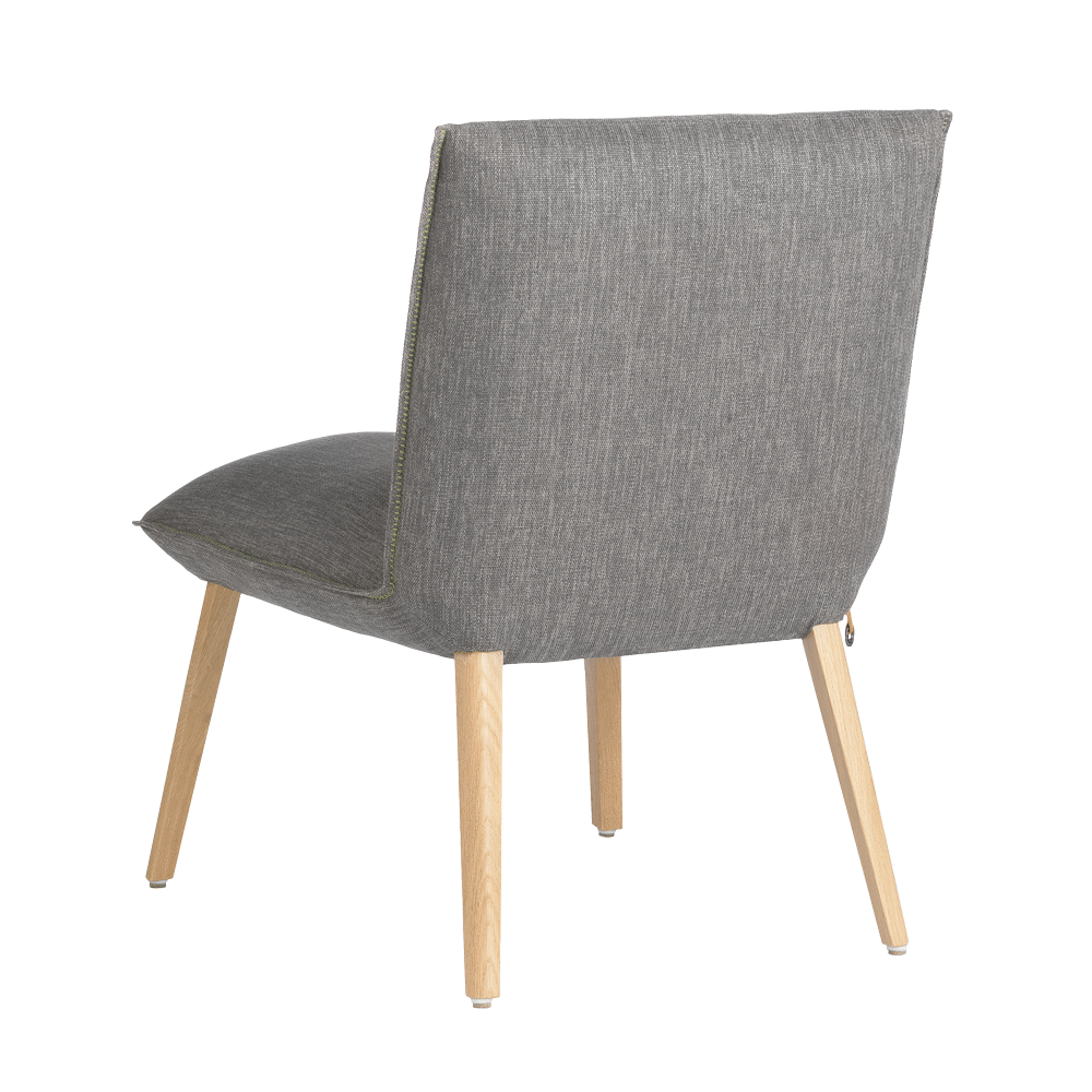 Mobitec :: Soda C03 gray upholstered armchair with wooden legs