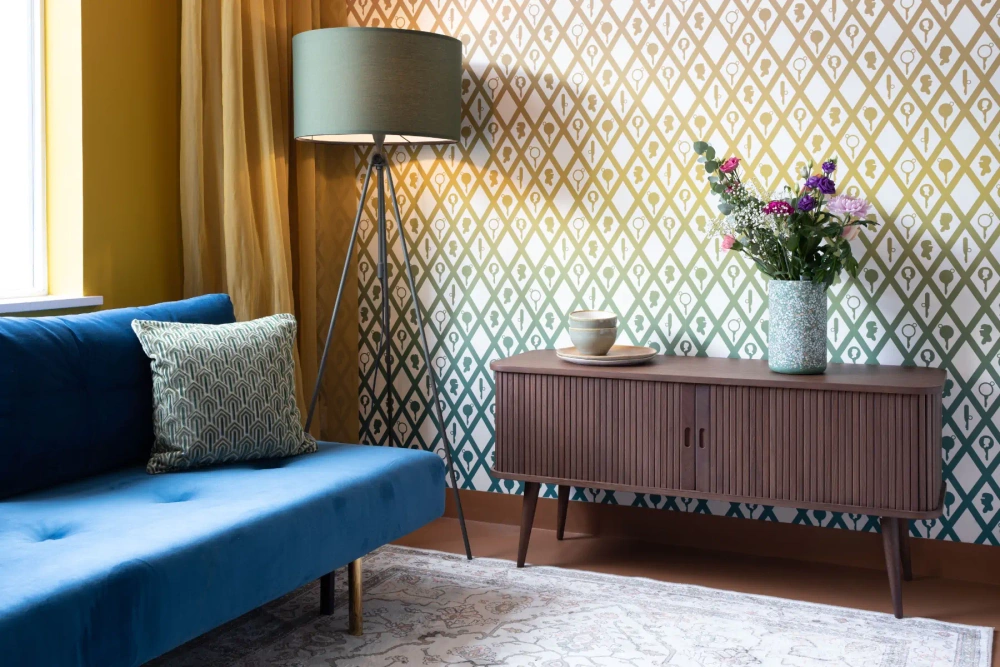 Zuiver :: Komoda drewniana / szafka niska Barbier szer. 120 cm orzechowa