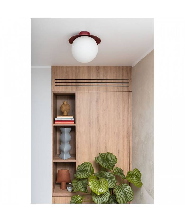 Ummo :: Kuul C ceiling lamp / ceiling lamp, burgundy, height 22.5 cm
