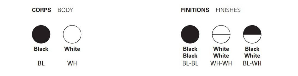 DCW:: Biny Bedside schwarze Wandleuchte/Wandleuchte, Breite 27 cm