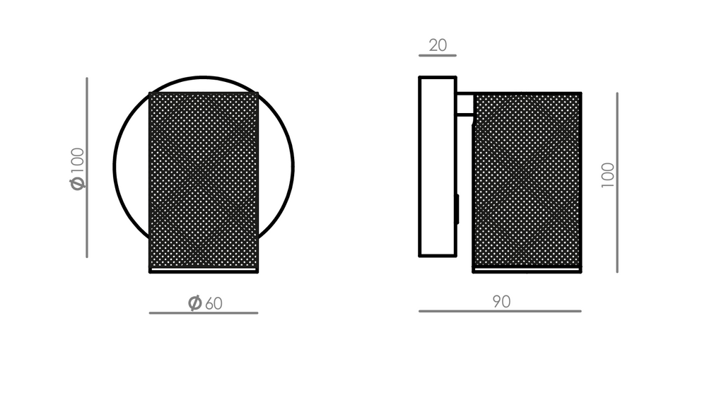 Aromas :: Latto Wandleuchte / Wandleuchte, Höhe 10 cm, Gold