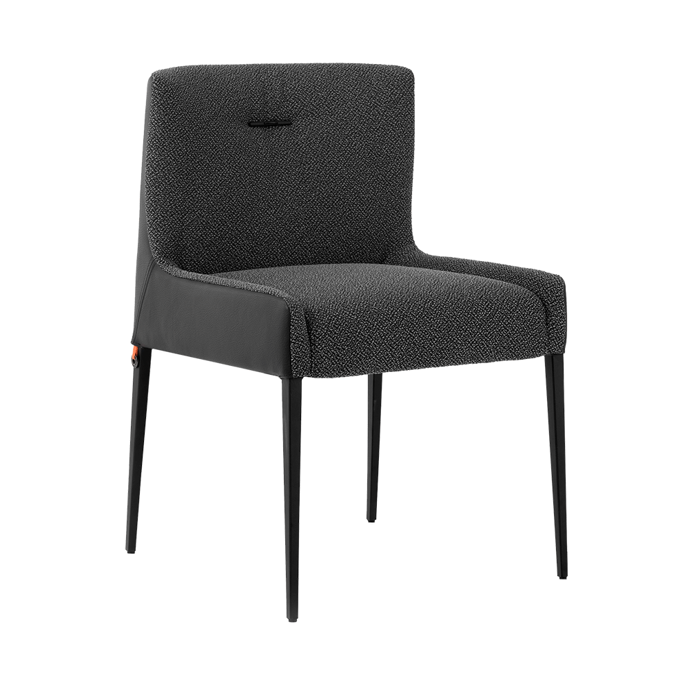 Mobitec :: Margaux C06 upholstered chair, gray, width 54 cm, metal legs