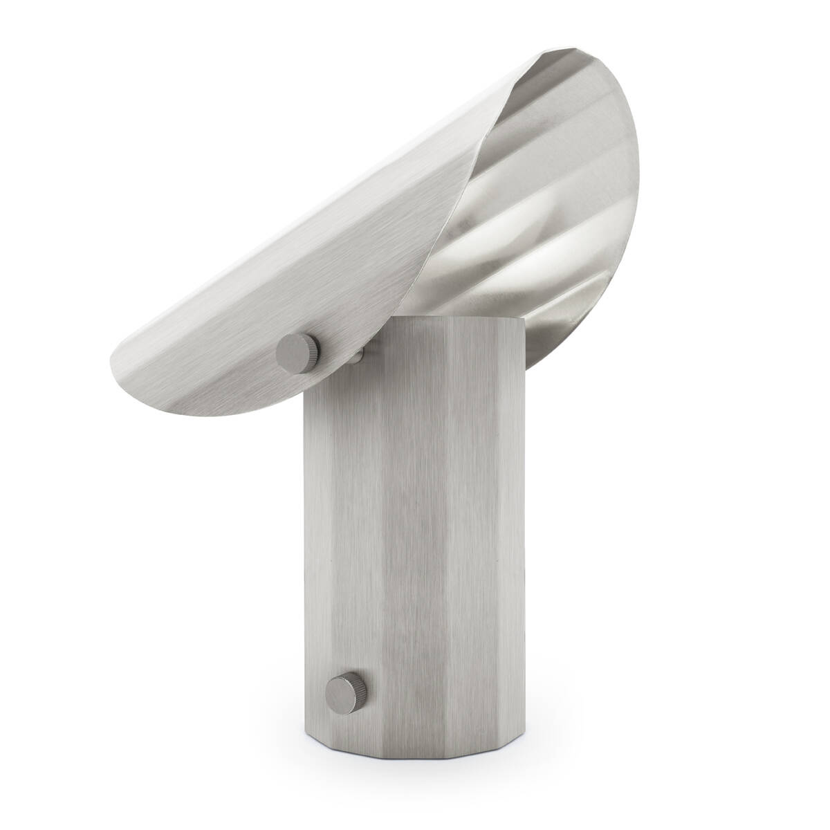 Kaspa :: Apolin Tischleuchte, Höhe 30 cm, gebürsteter Stahl