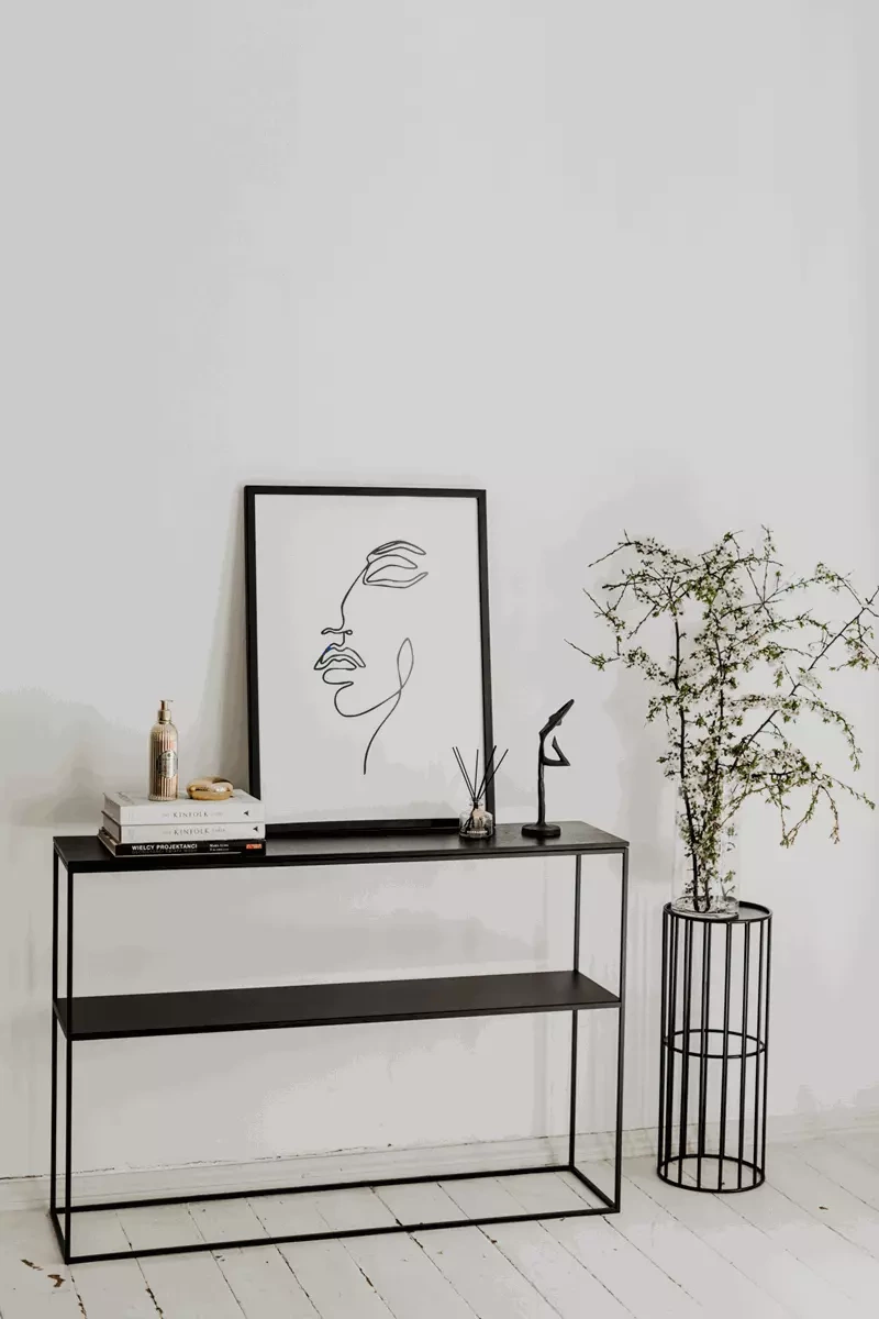 Nordifra :: Konsole Marmor Stam Breite 115 cm schwarz