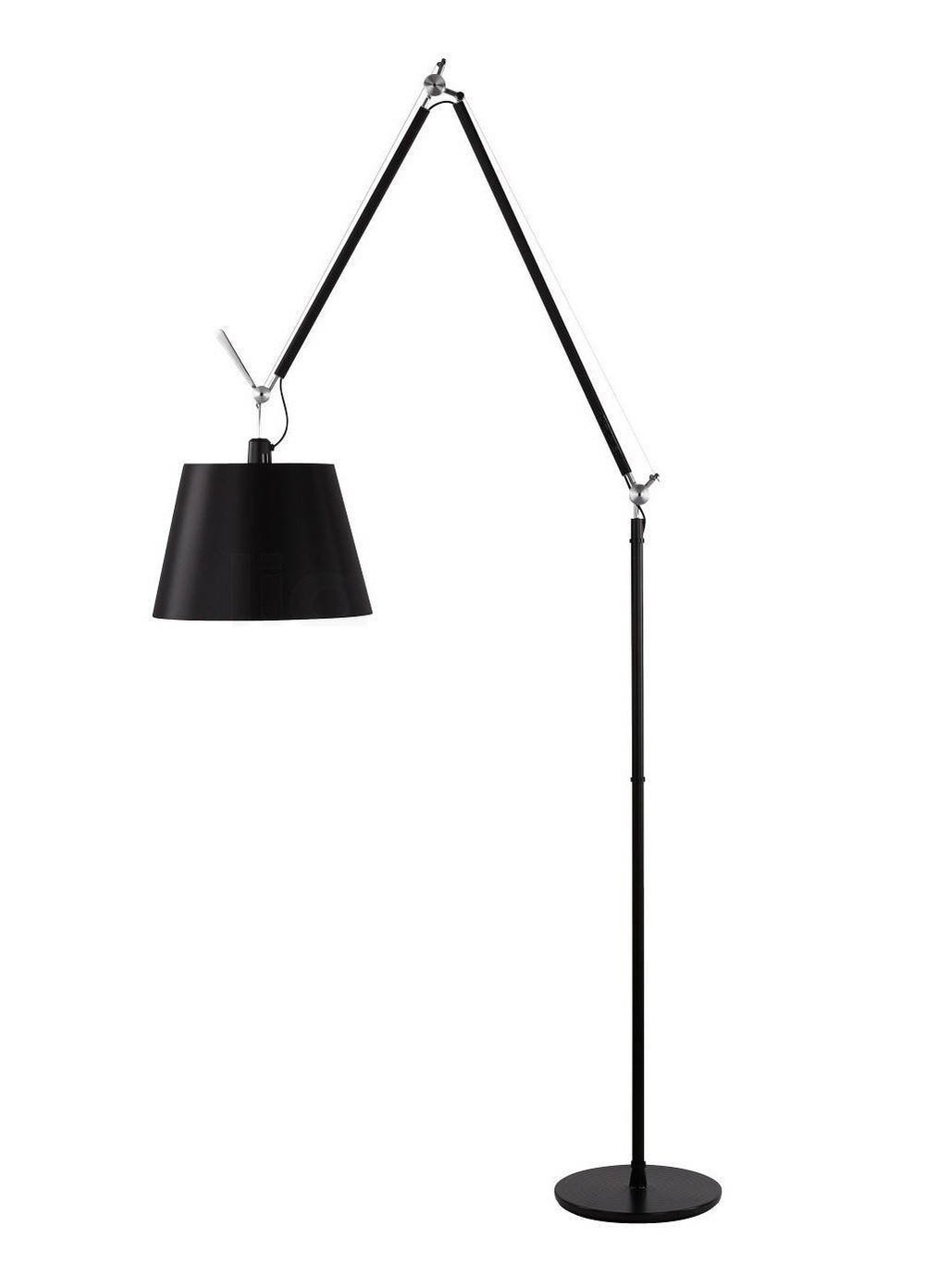 Artemide :: Stehlampe aus Aluminium Tolomeo Mega Durchmesser 42 cm schwarz