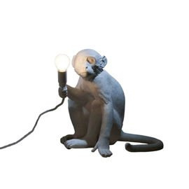 Seletti :: Tischlampe aus Harz Monkey Sitting weiß
