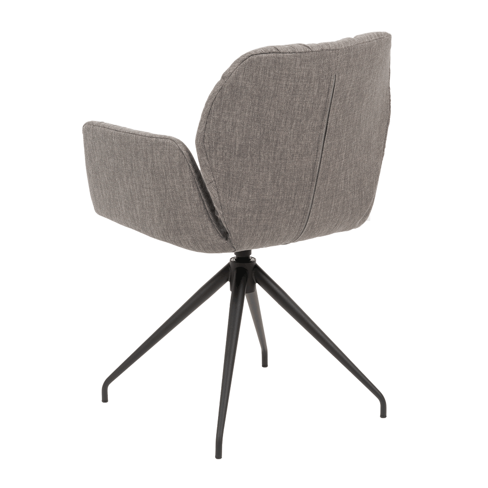 Mobitec :: Mood 99 swivel chair upholstered with armrests, gray, width 60 cm