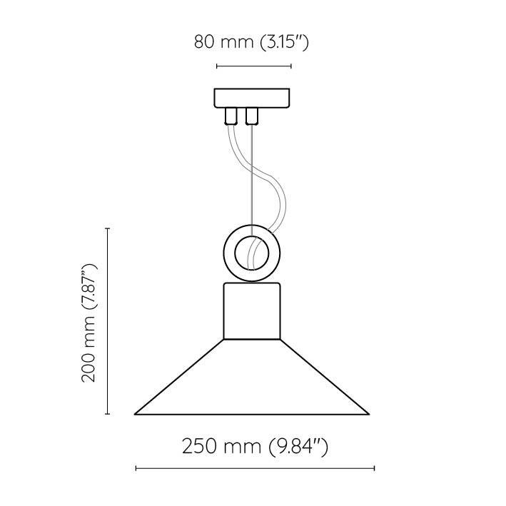 Embassy Interiors :: Oslo pendant lamp with ring, white and brass, diameter 25 cm