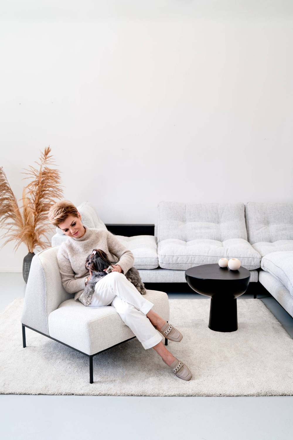 Nordic Line :: Upholstered armchair Brooks grey 71x62x77