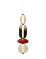 transparentny || czerwony || czarny