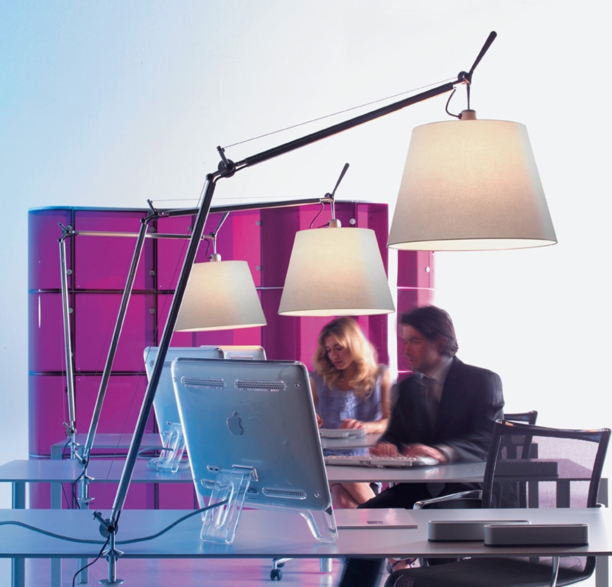 Artemide :: Schreibtischlampe aus Aluminium Tolomeo Mega Durchmesser 32 cm silber