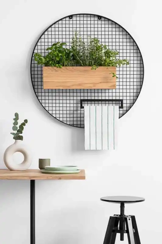 Loft Decora :: Wall decoration mesh Border round black diameter 80 cm
