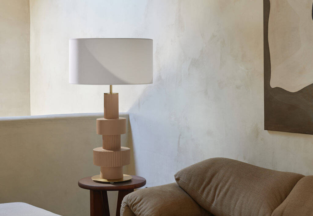 Aromas :: Babel table lamp, height 70 cm, terracotta color