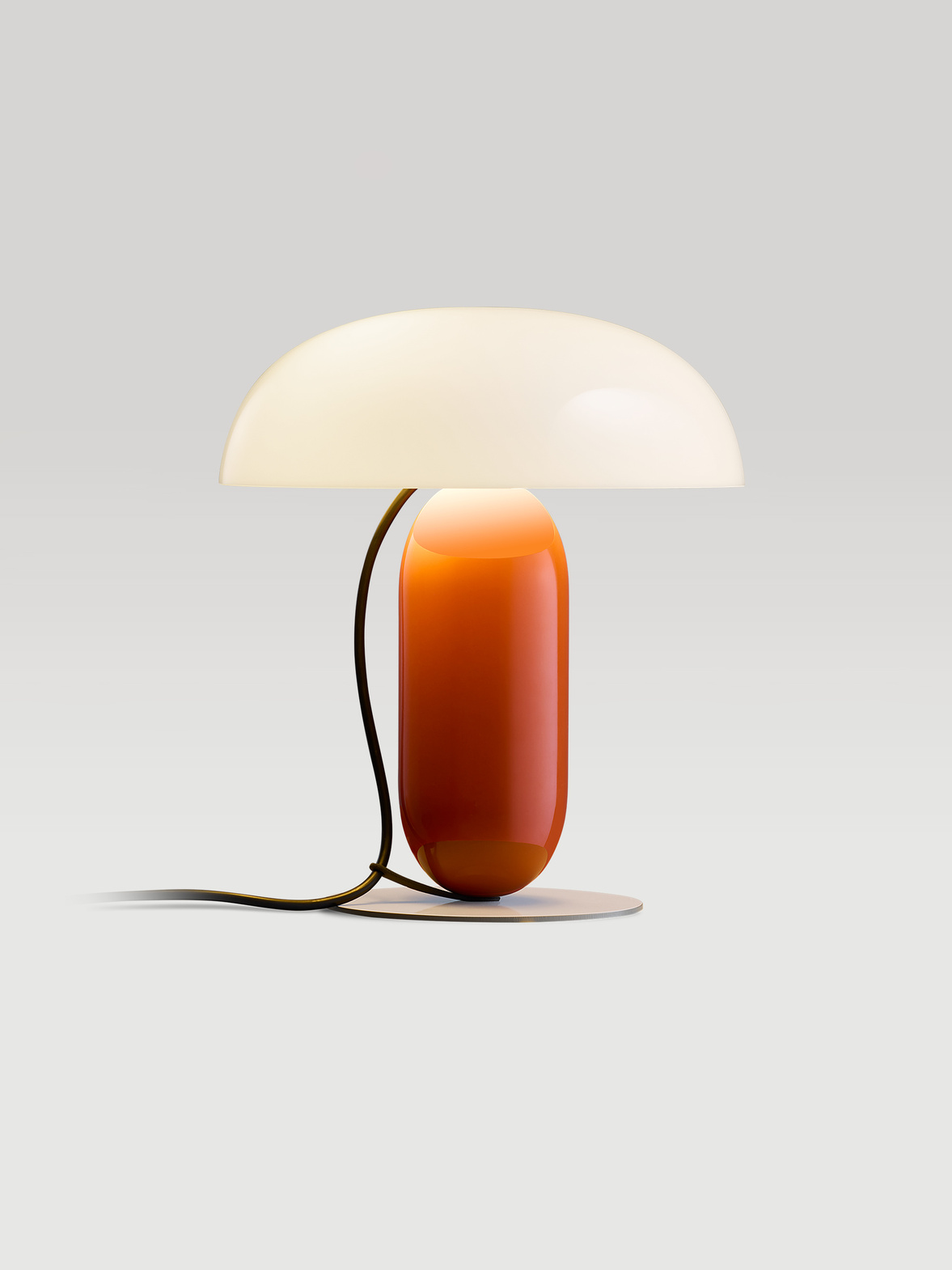 Marset :: Lampa stołowa Gambosa M wys. 30 cm biało-pomarańczowa