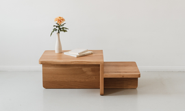 Hoom :: Duo oak coffee table, width 100 cm